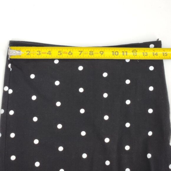 FabAlley Midi Straight Skirt Womens Size Medium Side Slit Polka Dots 90s Style - Picture 7 of 9
